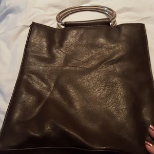 Kathy Ireland silver bangle totebag